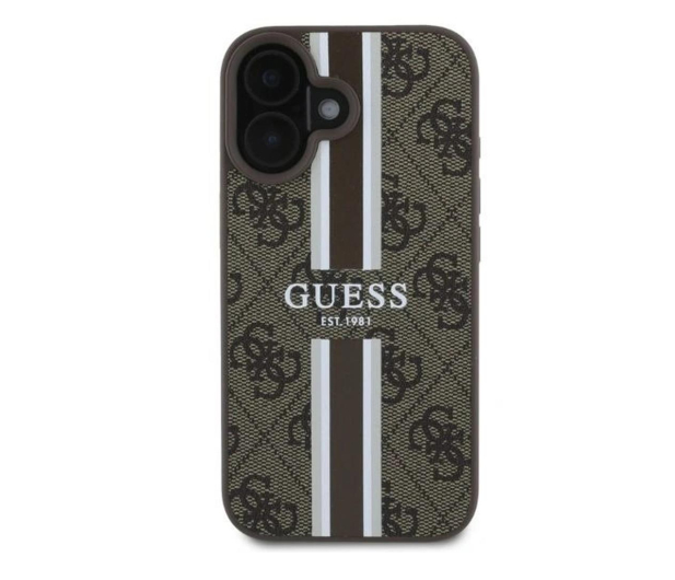 Guess 4G Printed Stripes do iPhone 16 brązowy - 1279112 - zdjęcie 3